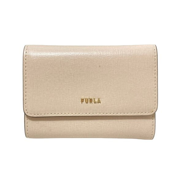 FURLA - Light Pink Leather Trifold Wallet
